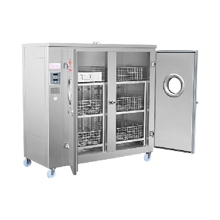 厂家新款火太阳远红外线不锈钢餐具双门消毒柜适用学校单位食堂